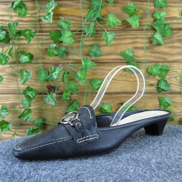 Cole Haan Women  Mule Black Leather Pump 9 Medium  Used 2025 - Picture 1 of 6